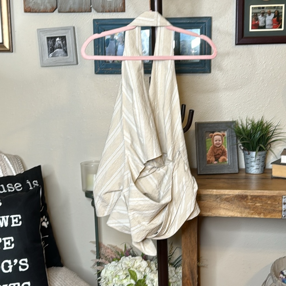 Zara Cream Sleeveless Wrap Blouse - Picture 4 of 14